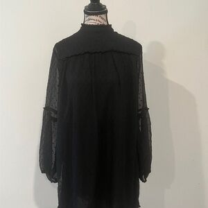 Japna Women's Black Polka Dot Dress, Small